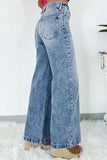 High Waist Wide Leg Jeans - Trendsi - Flyclothing LLC