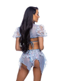Roma Costume 6716 Butterfly & Sequin Multi Layered Tie Skirt - Roma Costume - Flyclothing LLC