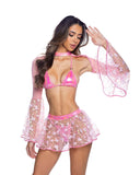 Roma Costume 6648 2PC Metallic Iridescent Bikini Set with Ring Detail - Roma Costume - Flyclothing LLC