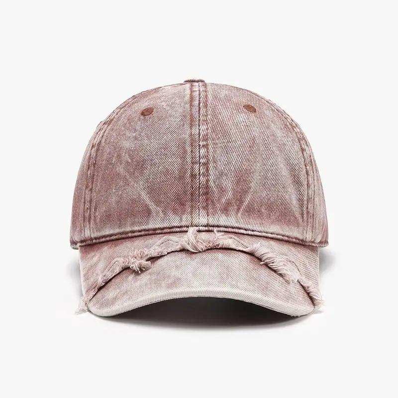 Fringe Adjustable Cotton Baseball Cap - Trendsi - Flyclothing LLC