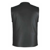 Blackout- Mens Ultra Leather Vest - Unik Just for Bikers - Flyclothing LLC