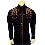 Rockmount Ranch Ware Men's Black Dead Cowboy Guns Blazing Embroidered Western Shirt - Rockmount Clothing - Flyclothing LLC