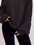 Cold Shoulder Turtleneck Sweater - Trendsi - Flyclothing LLC