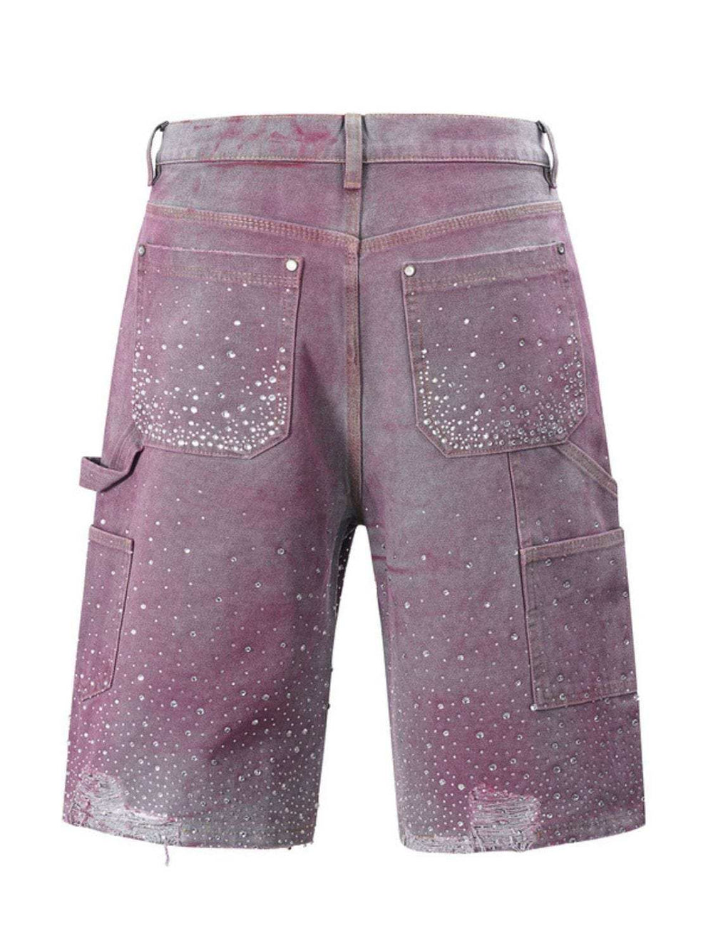 Men's Rhinestone Shorts with Pockets - Trendsi - Flyclothing LLC