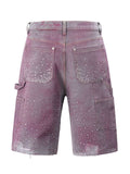 Men's Rhinestone Shorts with Pockets - Trendsi - Flyclothing LLC