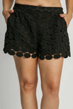 Umgee Full Size Polka Dot Lace Shorts Plus Size - Trendsi - Flyclothing LLC
