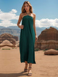 Layered Halter Neck Wide Leg Jumpsuit - Trendsi - Flyclothing LLC