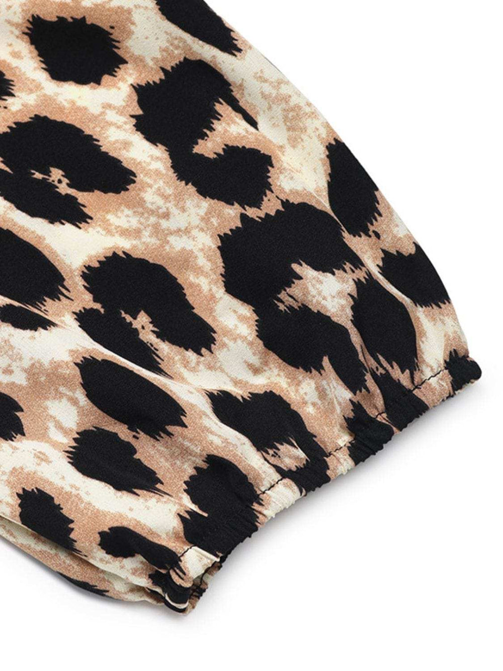 Perfee Tied Leopard Half Sleeve Jumpsuit - Trendsi - Flyclothing LLC