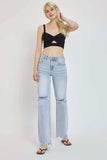 Risen Full Size High Rise Distressed Wide Leg Jeans - Trendsi - Flyclothing LLC