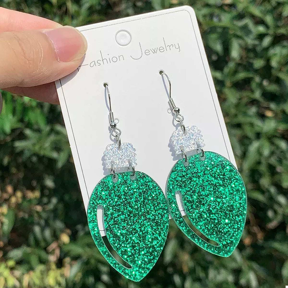 Christmas Glitter Drop Earrings - Trendsi - Flyclothing LLC