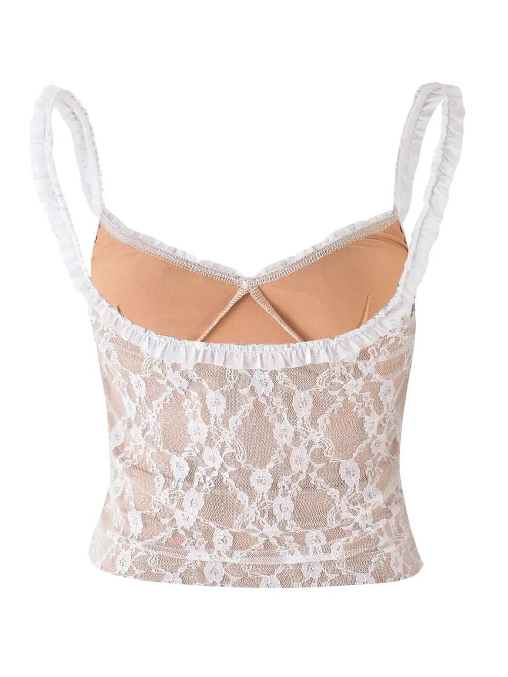 Frill Bow Lace Cami - Trendsi - Flyclothing LLC