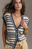 Button Down V Neck Sweater Vest - Trendsi - Flyclothing LLC