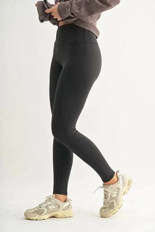 MONO B Essential Solid Leggings - Trendsi - Flyclothing LLC