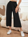 Elastic Waist Wide Leg Pants - Trendsi - Flyclothing LLC