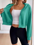 Ivy Lane Zip Up Dropped Shoulder Hooded Jacket - Trendsi - Flyclothing LLC