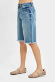 RISEN Full Size Tummy Control Mid Rise Fit Bermuda Plus Size - Trendsi - Flyclothing LLC