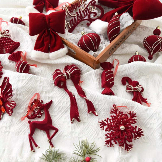 Christmas Velvet Hanging Ornament - Trendsi - Flyclothing LLC