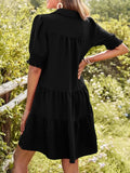 Johnny Collar Short Sleeve Mini Dress - Trendsi - Flyclothing LLC