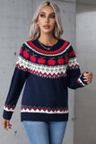 Angel Wings Graphic Round Neck Long Sleeve Sweater - Trendsi - Flyclothing LLC