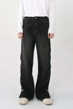 Side Slit Baggy Jeans with Pockets - Trendsi - Flyclothing LLC