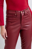 Judy Blue Full Size High Waist Tummy Control Faux Leather Straight Pants Plus Size - Trendsi - Flyclothing LLC
