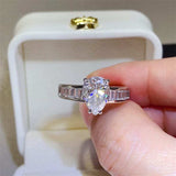 3 Carat Moissanite 925 Sterling Silver Ring - Trendsi - Flyclothing LLC