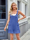 Lovelet Knotted Wide Strap Scoop Neck Overalls - Trendsi - Flyclothing LLC