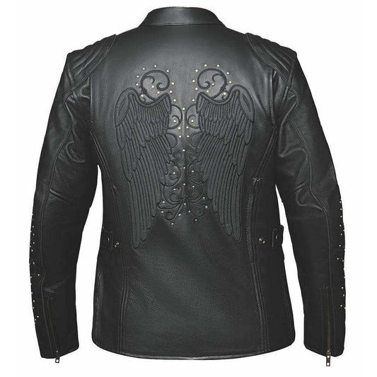 Angel - Ladies Premium Leather Jacket - Unik Just for Bikers - Flyclothing LLC