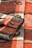 Plaid Button Up Hooded Shacket - Trendsi - Flyclothing LLC
