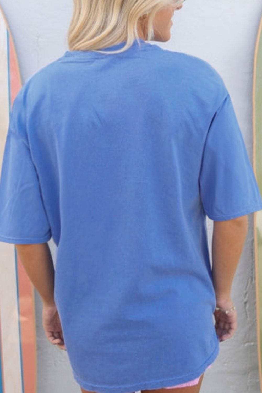 Graphic Round Neck Short Sleeve T-Shirt - Trendsi - Flyclothing LLC
