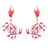 Alloy Crab-Shaped Earrings - Trendsi - Flyclothing LLC