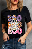 BOO Ghost Graphic Round Neck Short Sleeve T-Shirt - Trendsi - Flyclothing LLC