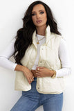 Snap Down Texture Vest Coat with Pockets - Trendsi - Flyclothing LLC