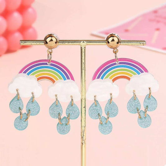 Rainbow Cloud Dangle Earrings - Trendsi - Flyclothing LLC
