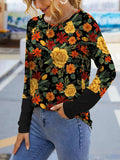 Printed Round Neck Long Sleeve T-Shirt - Trendsi - Flyclothing LLC