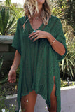 Cutout V-Neck Cover-Up with Tassel - Trendsi - Flyclothing LLC