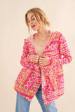 And The Why Full Size Printed Thermal Hooded Open Front Cardigan - Trendsi - Flyclothing LLC