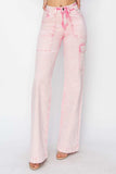 RISEN Full Size High Rise Wide Leg Cargo Pocket Jeans - Trendsi - Flyclothing LLC