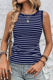Striped Round Neck Tank - Trendsi - Flyclothing LLC