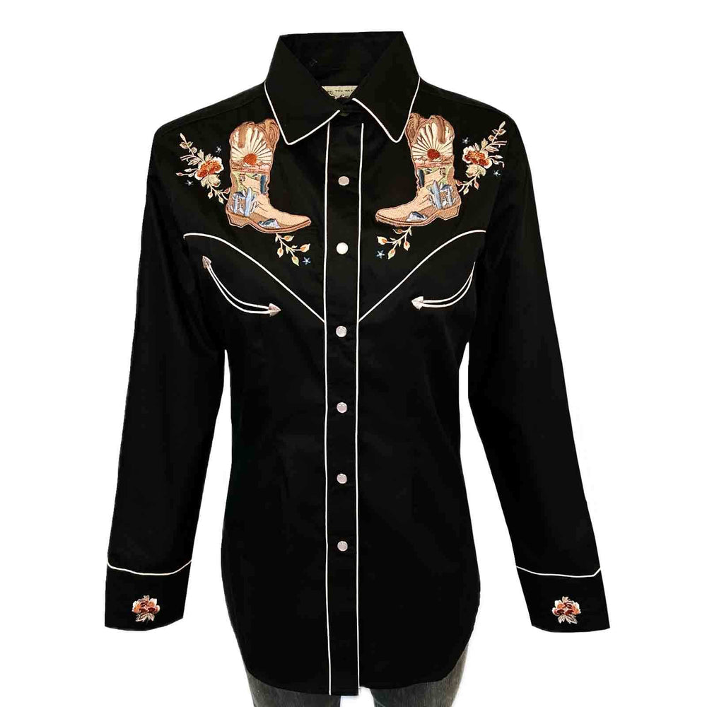 Rockmount Ranch Ware Womenâs Sunrise Boot & Floral Embroidered Western Shirt - Rockmount Clothing - Flyclothing LLC