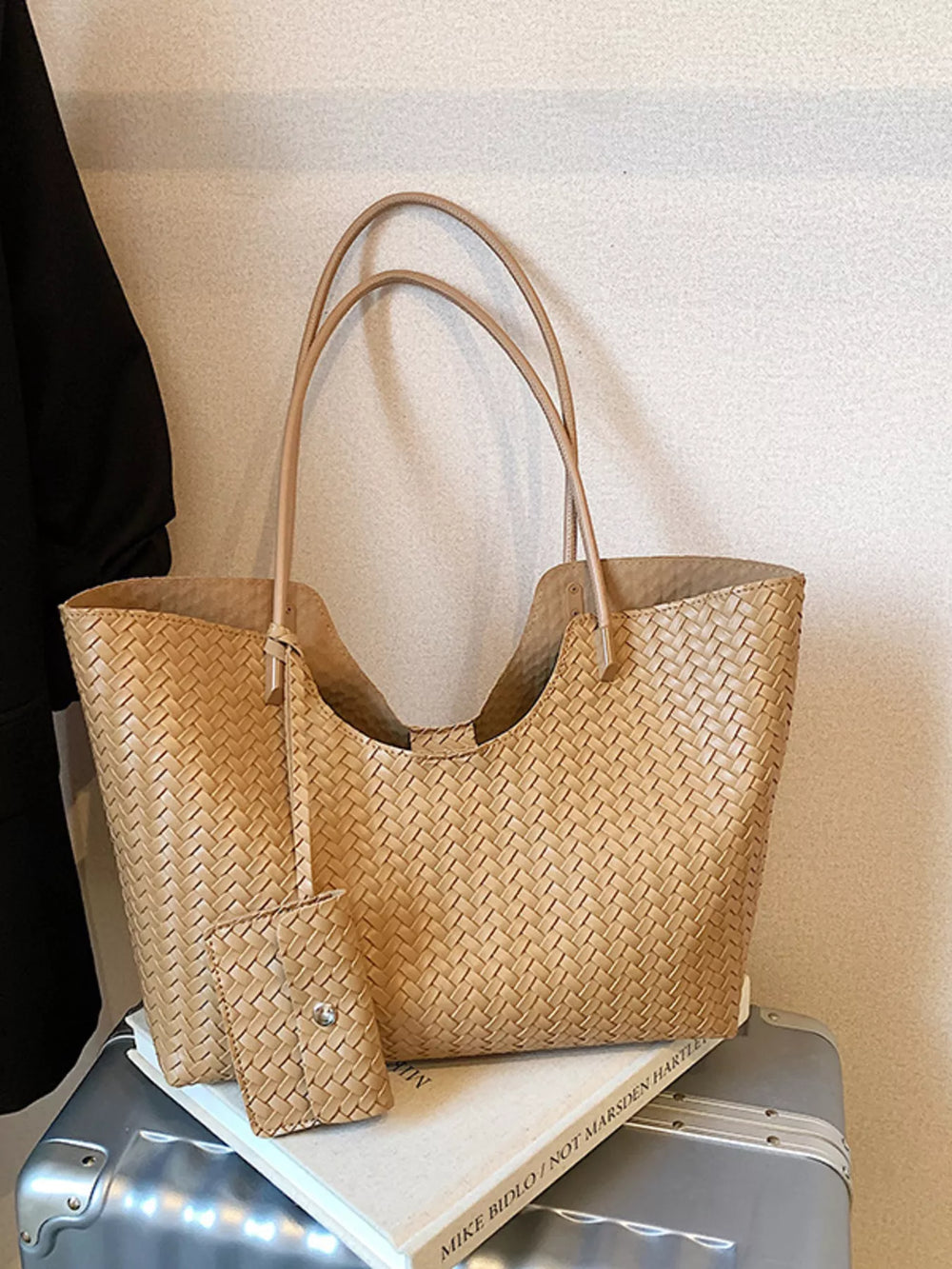 Woven Texture Large Capacity Tote Bag - Trendsi - Flyclothing LLC