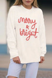 MERRY & BRIGHT Round Neck Sweater - Trendsi - Flyclothing LLC
