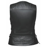 Candy - Ladies Premium Leather Vest - Unik Just for Bikers - Flyclothing LLC