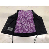 Verbena - Ladies Lining Leather Vest - Unik Just for Bikers - Flyclothing LLC