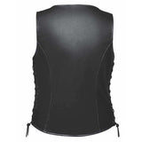 Verbena - Ladies Lining Leather Vest - Unik Just for Bikers - Flyclothing LLC