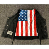 American Woman - Ladies USA Flag Liner Vest - Unik Just for Bikers - Flyclothing LLC