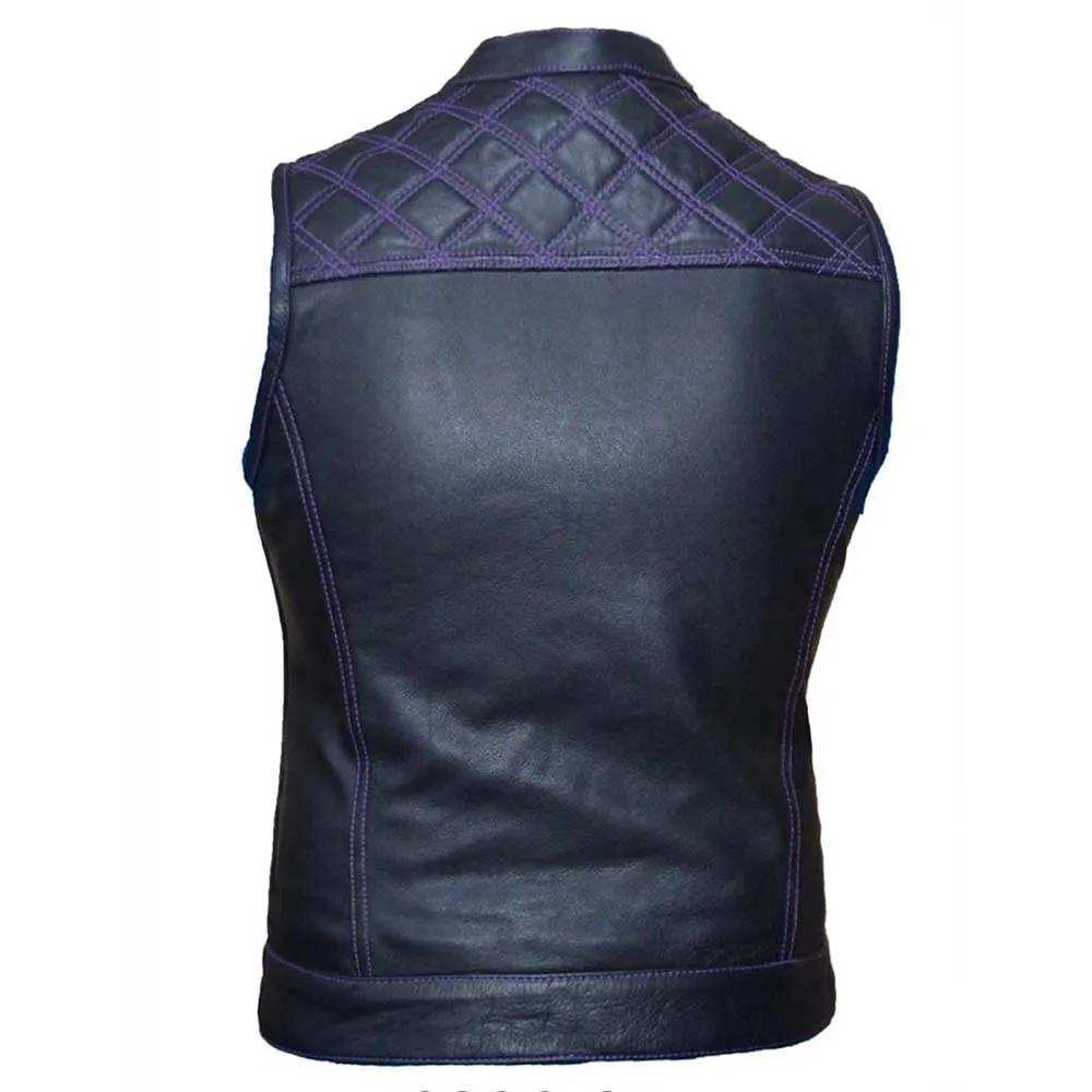 Mauve - Ladies SOA Style Club Vest - Unik Just for Bikers - Flyclothing LLC