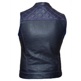 Mauve - Ladies SOA Style Club Vest - Unik Just for Bikers - Flyclothing LLC
