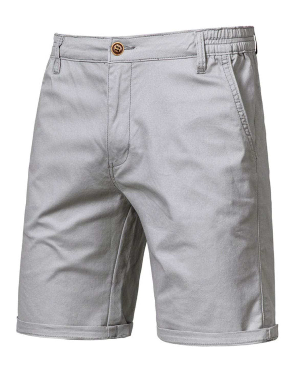Men's Elastic Waist Shorts with Pockets - Trendsi - Flyclothing LLC