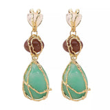 18K Gold-Plated Teardrop Earrings - Trendsi - Flyclothing LLC